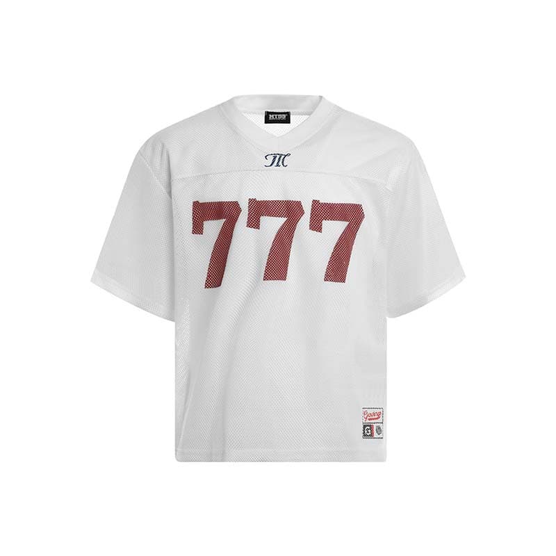 Retro Number Print Jersey Tee – Loose Fit Basketball-Inspired Short Sleeve (White/Black/Purple/Orange, M-XL) – Breathable Polyester Streetwear​