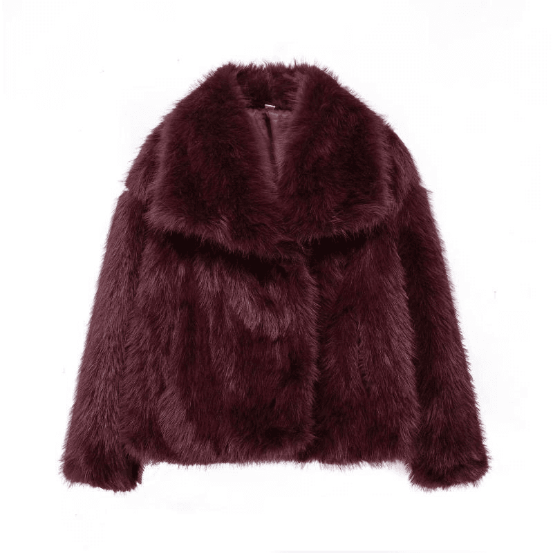 Women's Clothing new fox fur long sleeve lapel fur autumn and winter fashion thick large size plush women
