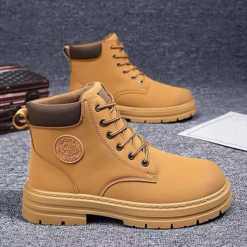 Spring 25New Breathable Martin Boots Men's Retro Workwear Boots