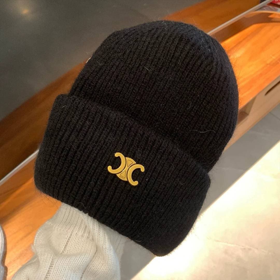 Bonnet en laine pour femme Bonnet en laine de haute qualité Bonnet doux et chaud Bonnet d'hiver de marque à la mode et polyvalent