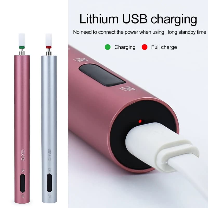 Electric Nail Drill Machine 12000 RPM Manicure Machine USB Charging Mill Cutter For Manicure Nail Tools For Nail Salon