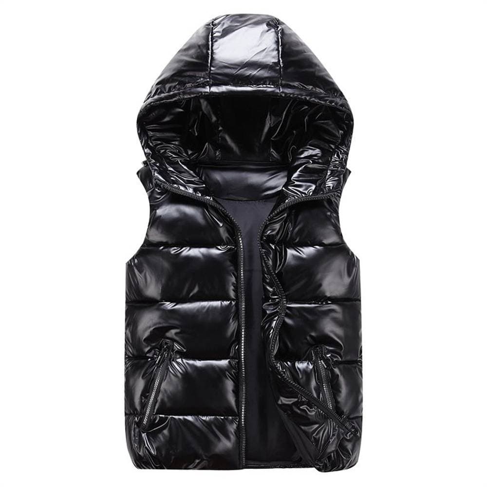 Gilet en coton brillant pour homme, modèle 2024, pour enfants de taille moyenne et grande, tendance, couple parent-enfant, court, tailles S à 4XL