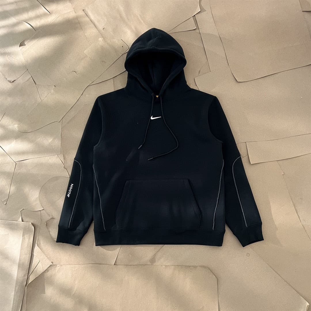 Ensemble unisexe Nocta Collaboration SS24 Automne/Hiver Sweat à capuche en polaire imprimé logo, coupe asiatique