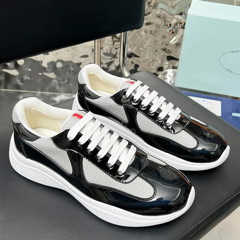 Chaussures de sport polyvalentes en cuir verni de haute qualité pour l'été 25, nouvelle collection Americas Cup P Home