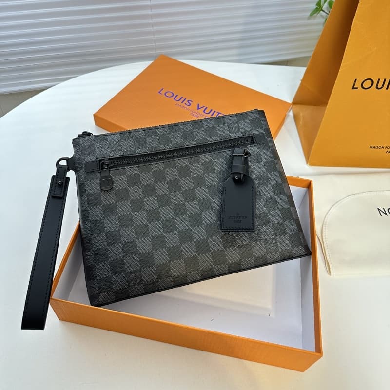 【Marque de luxe】【Cuir】 Pochette aérogramme classique à fleurs marron tendance – Coffret cadeau