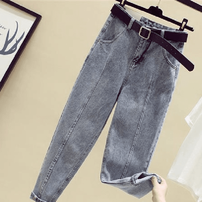 Women's Clothing jeans suit high waist harem carrot pants nine points jeans women daddy pants straight pants women