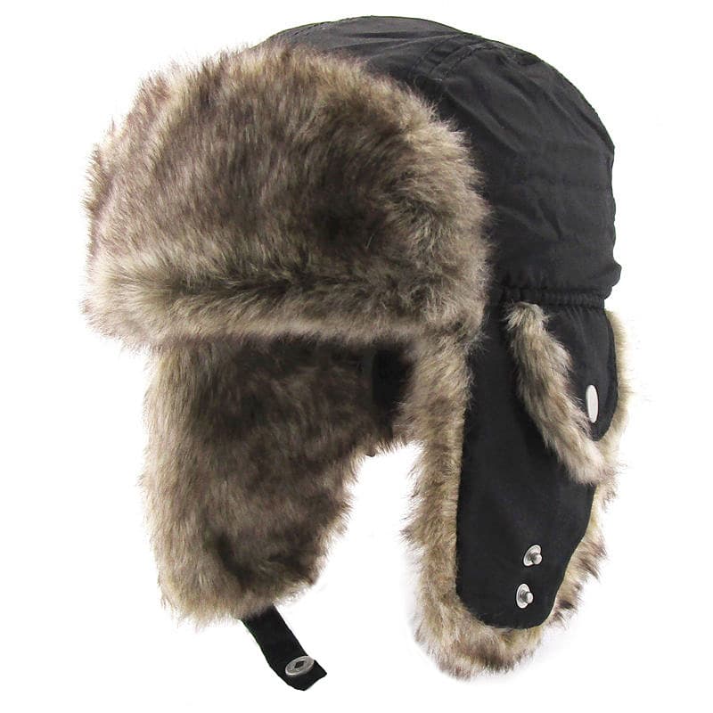 Trapper Hats Fashionable comfortable children's winter hat Lei Feng hat Fashionable warm waterproof windproof black ski winter hat