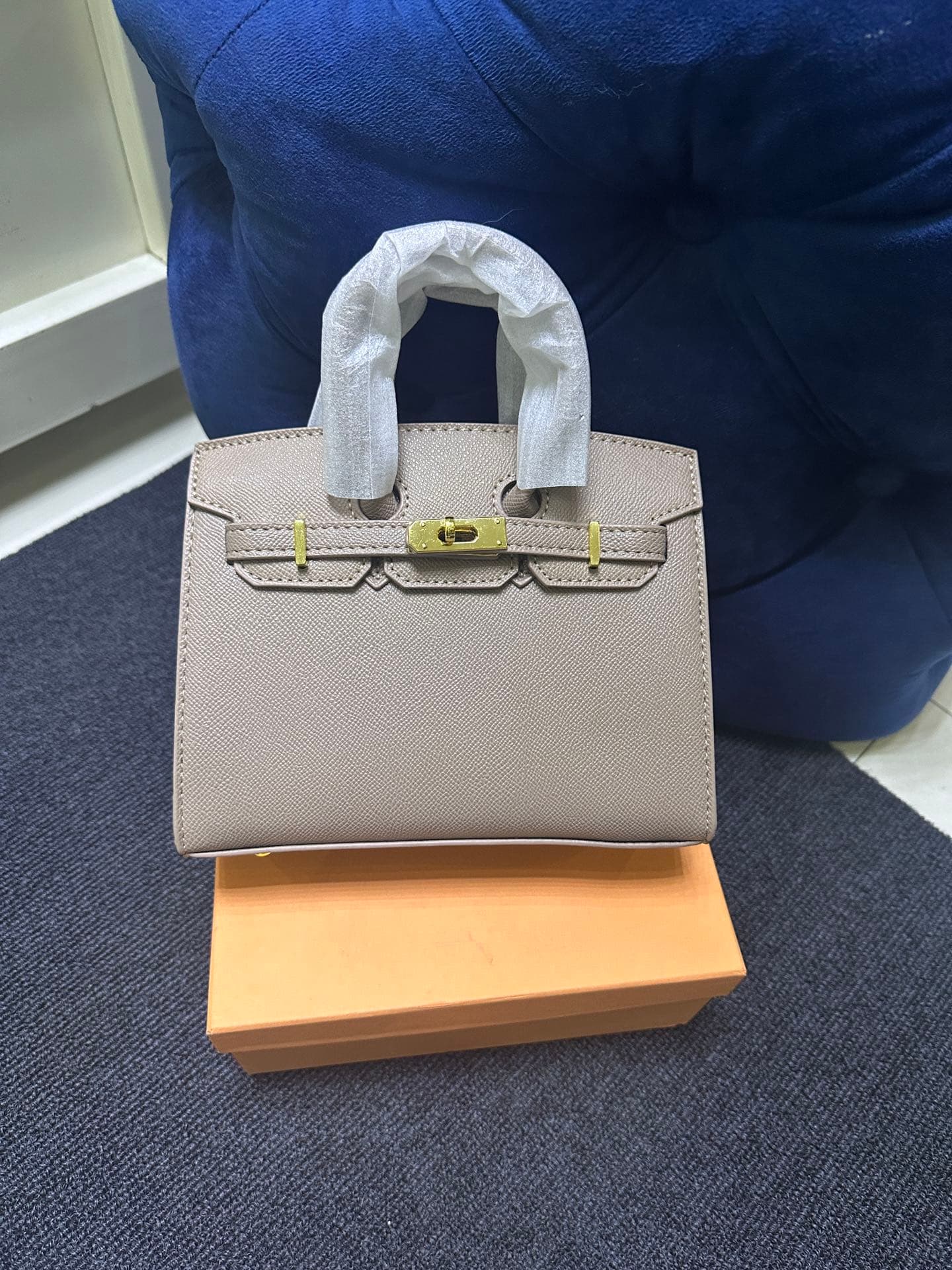 Sac à main pour femme H E en cuir véritable platine, nouveau modèle 2026, style haut de gamme, grande capacité, motif litchi classique, sac bando