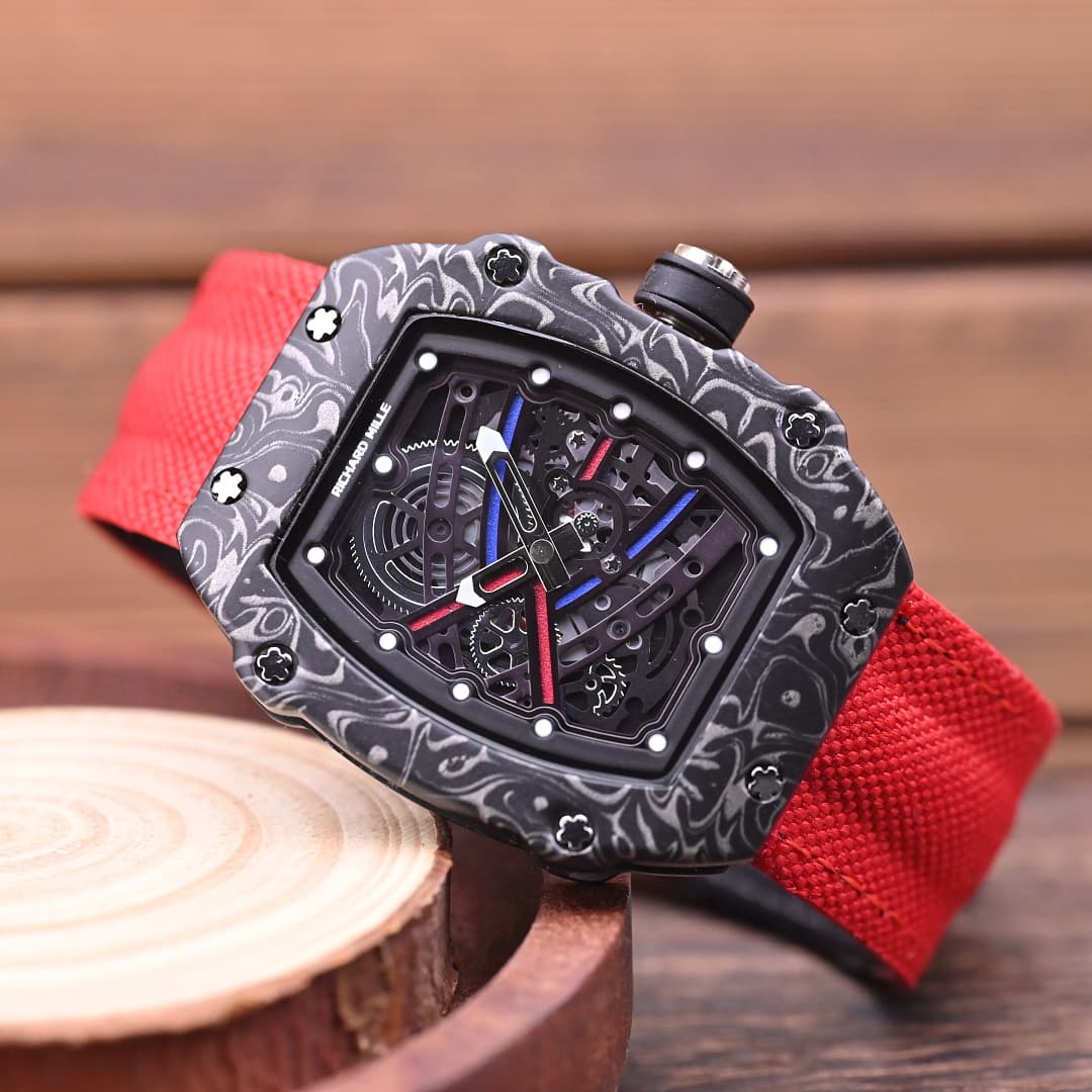 Montres-bracelets ultra-minces pour hommes Charles & Richard avec bracelets tissés : Montres décontractées