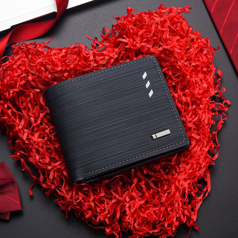 Men's Wallet Card Cases Business Short Money Multi-card Id Card Bank Card Bag Three Fold Men's Money Clip