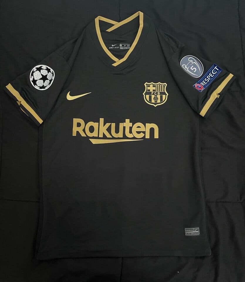 Adult Messi #10 UCL Jersey Black 20/21 Retro Soccer Football Spain-Barcelona Shirt - all size