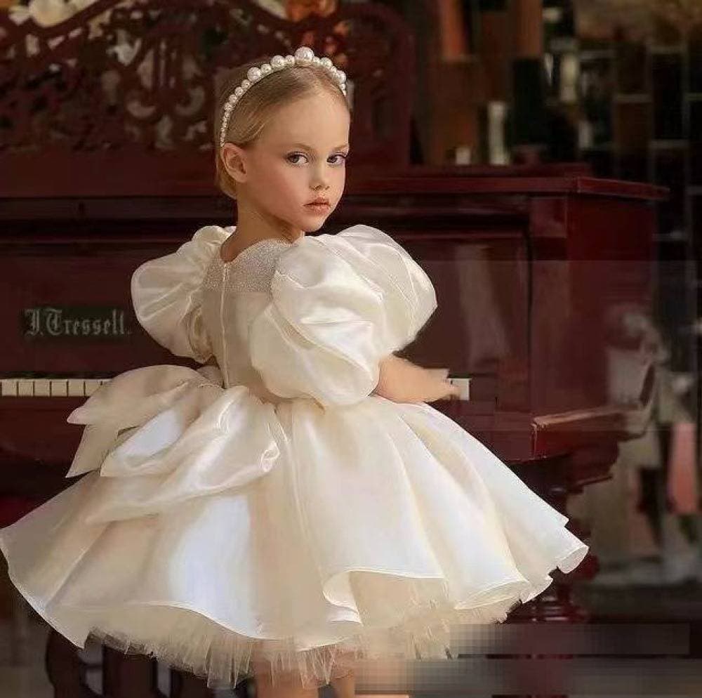 Girls Princess Dress Tulle Skirt Children's Performance Costume New Flower Girl Summer Evening Gown Hostess Outfit