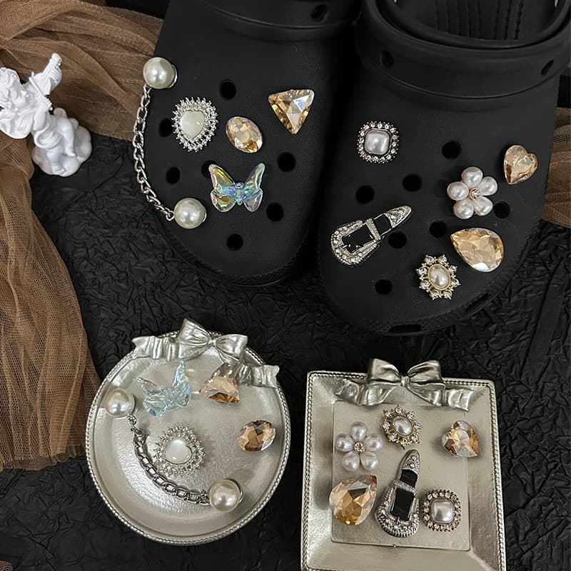 Accessory Light Color Butterfly DIY Shoe Buckle Shoe Flower Pearl
