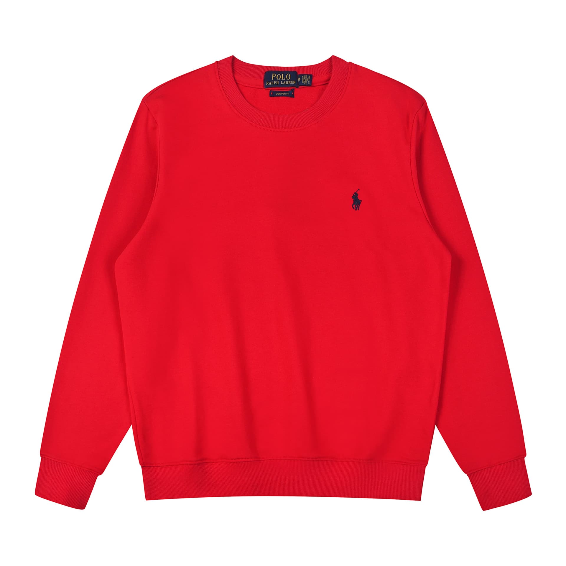 Vêtements pour hommes Col rond Manches longues Coton fin Grande taille Polo décontracté Sweat-shirt brodé poney