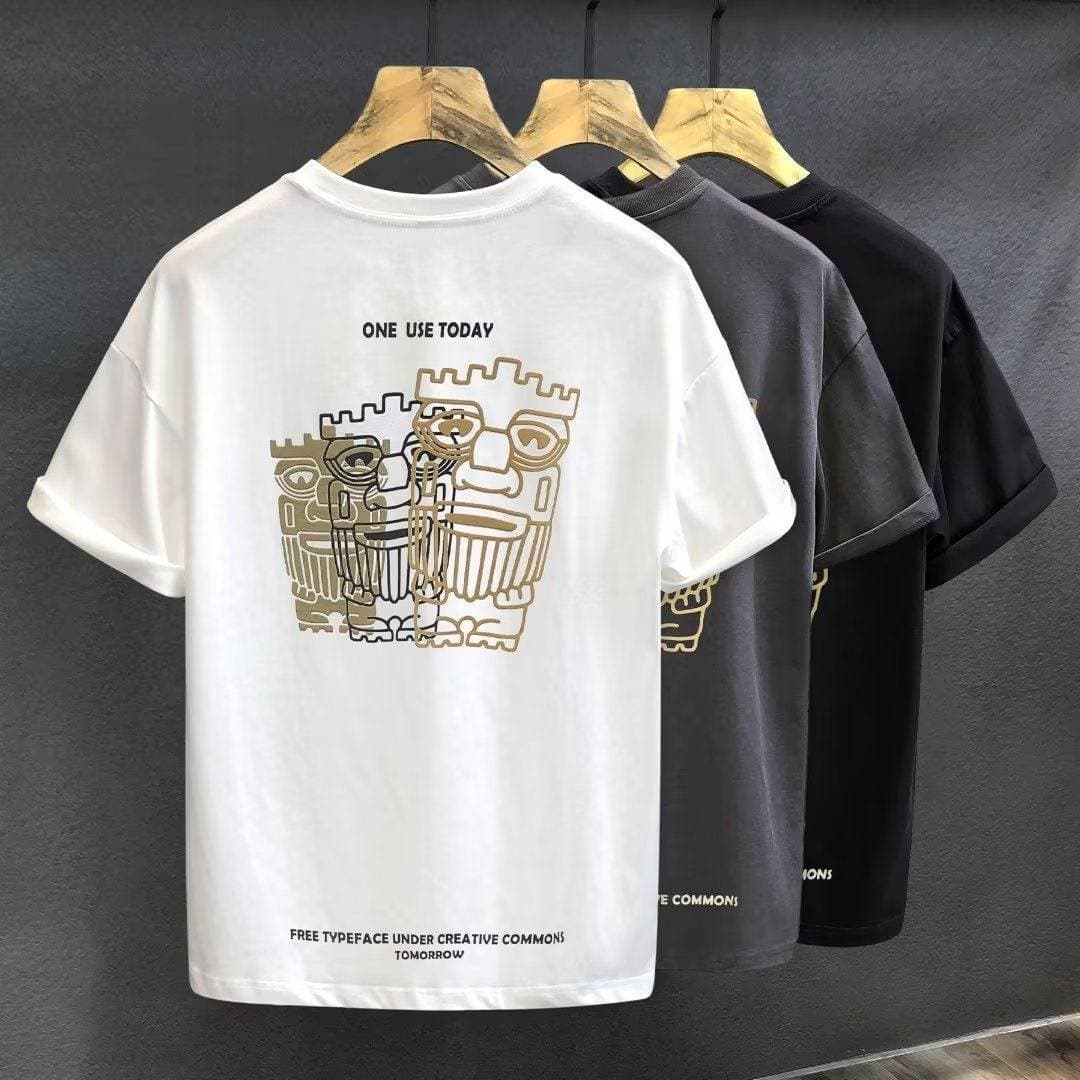 2025 summer loose men and women pullover 100% cotton short sleeve T-shirt
