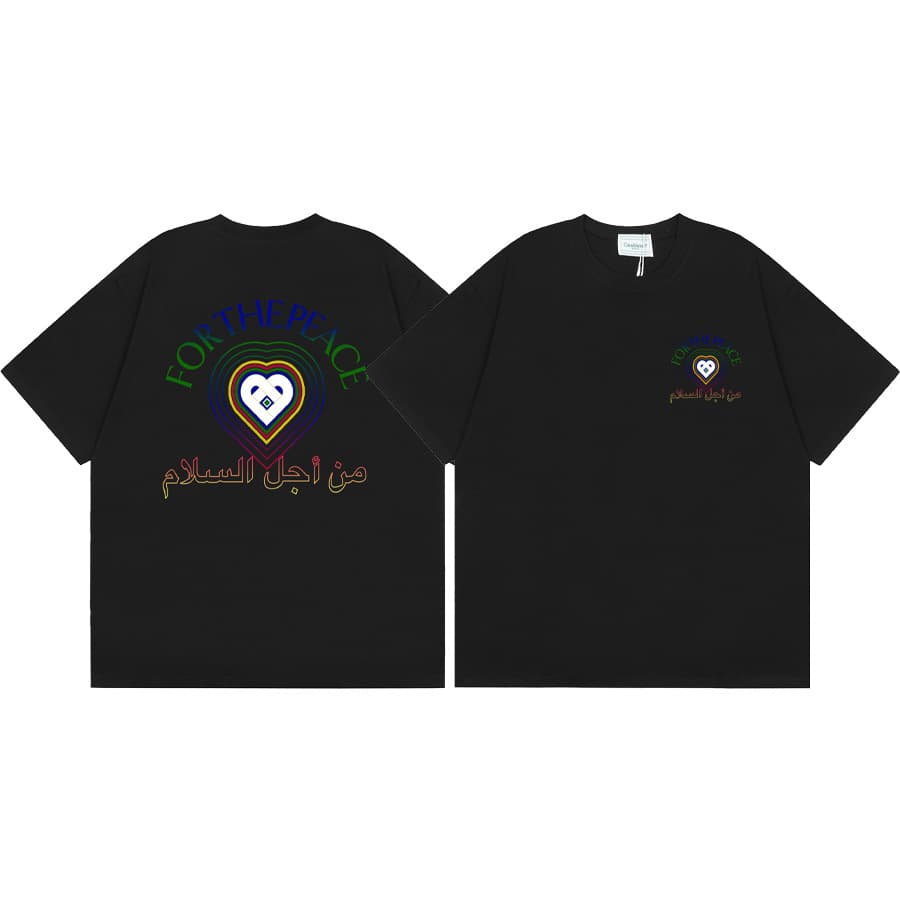 T-shirt ample à manches courtes pour hommes et femmes, imprimé printemps et été