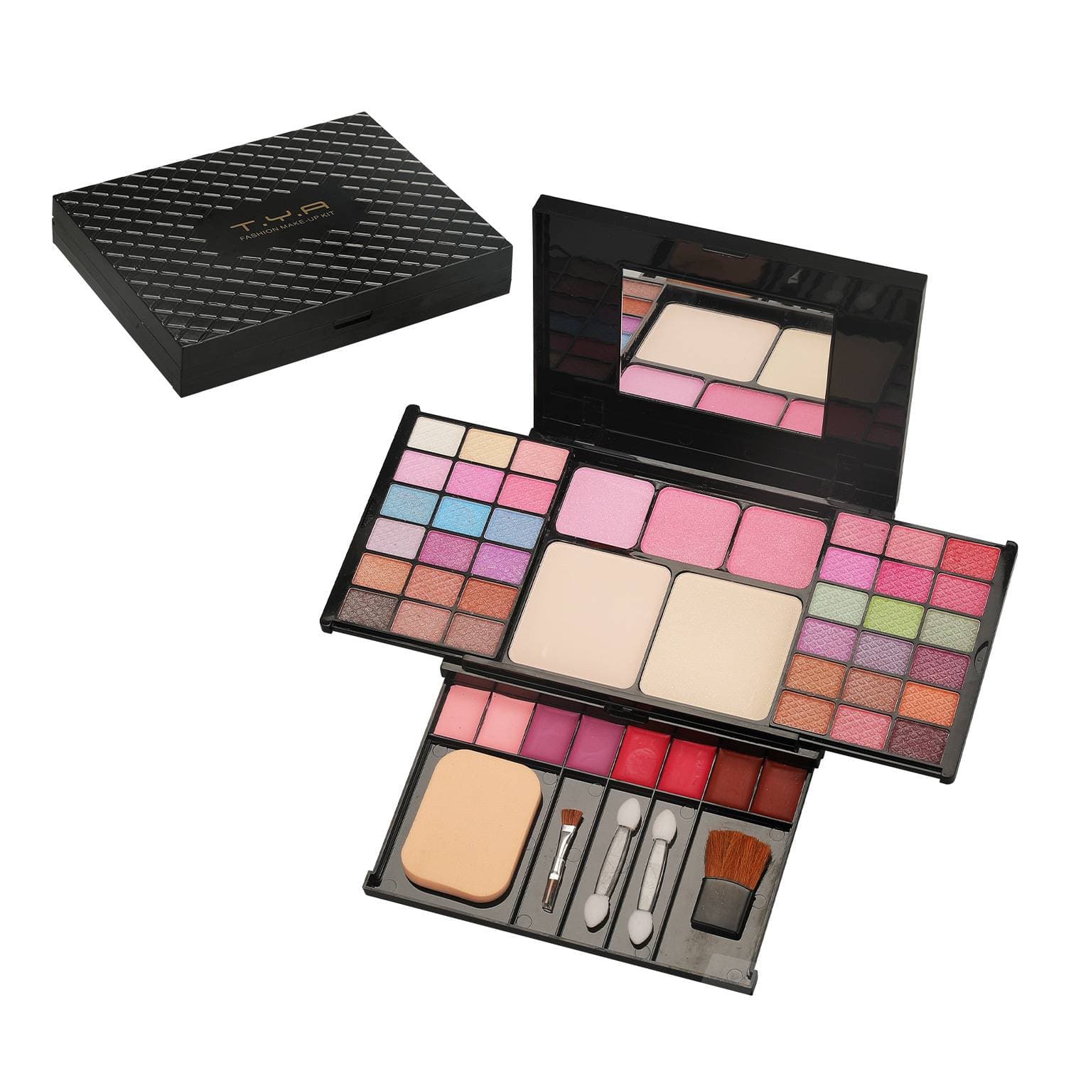 Makeup Box 49 color pearl eyeshadow makeup tray mouth red blush powder set