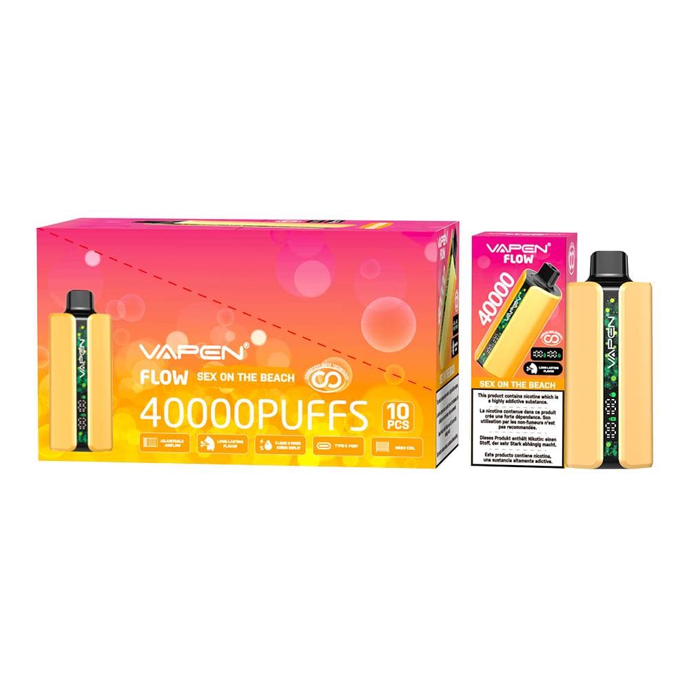 10 pièces 40000 bouffées VAPEN Flow 40K Vape Mesh Coil saveurs fruitées longue durée bouffée nouvelles saveurs e-cigarette Vapes Pod jetable