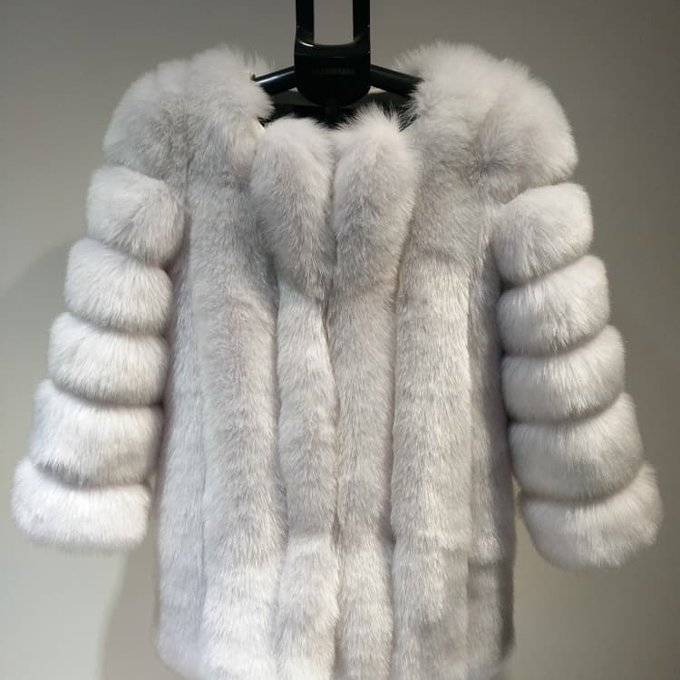 Manteau mi-long en fourrure pour femme, nouveau style, manches longues, prix spécial, veste en fourrure