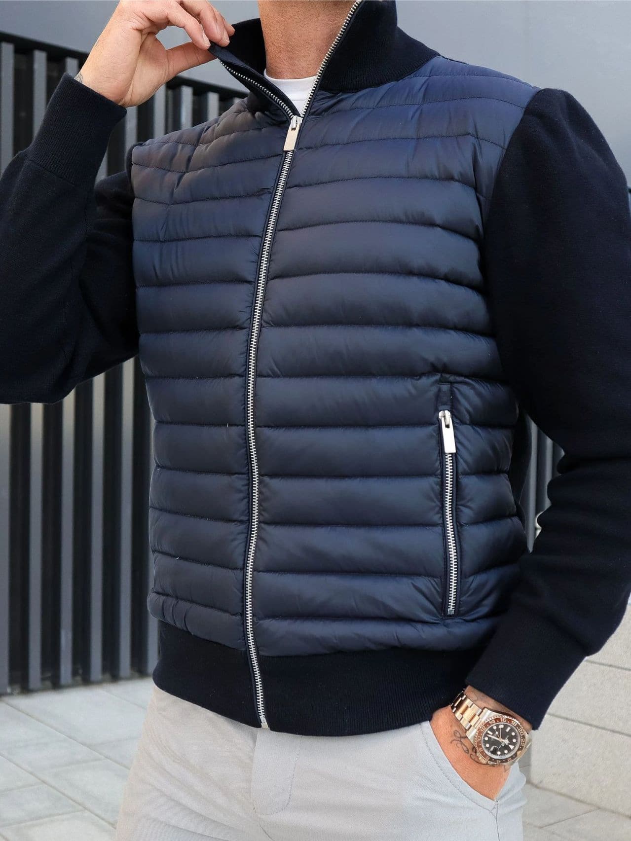 Doudoune d'hiver pour homme, col montant, chaude, en coton, style décontracté transfrontalier européen-américain, vêtements d'exportation