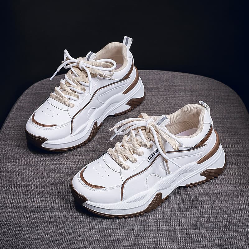 Korean Version Of Dad For Women 2025 Spring New Breathable Student Casual Trendy Thick Soled Height Increasing