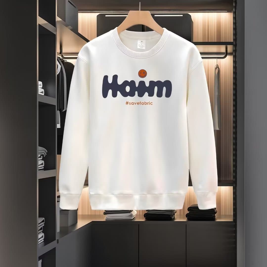 Men's 100% cotton jumper sweater of large size and high quality