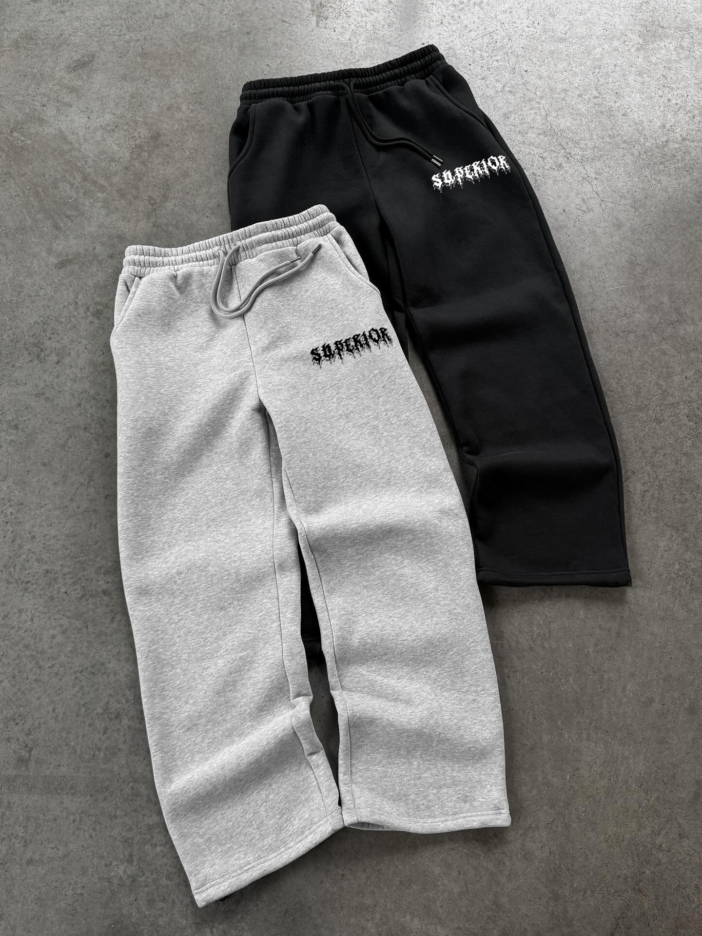 Men's Clothing Loose Straight Pants Men's Sweatpants Personalized Leg Zipper Embroidery Design Hip Hop
