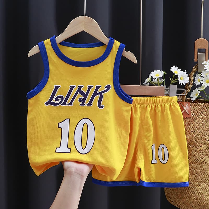 Kids’ Clothing New Style Children's Sportswear Suits Boys Short Sleeved Suits Baby Basketball Uniforms Summer Vest Shorts Girls Training Suits