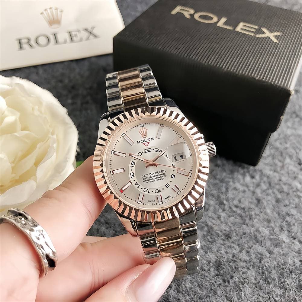 Montre de marque Business Peplum avec bracelet en acier Montre de mode suisse