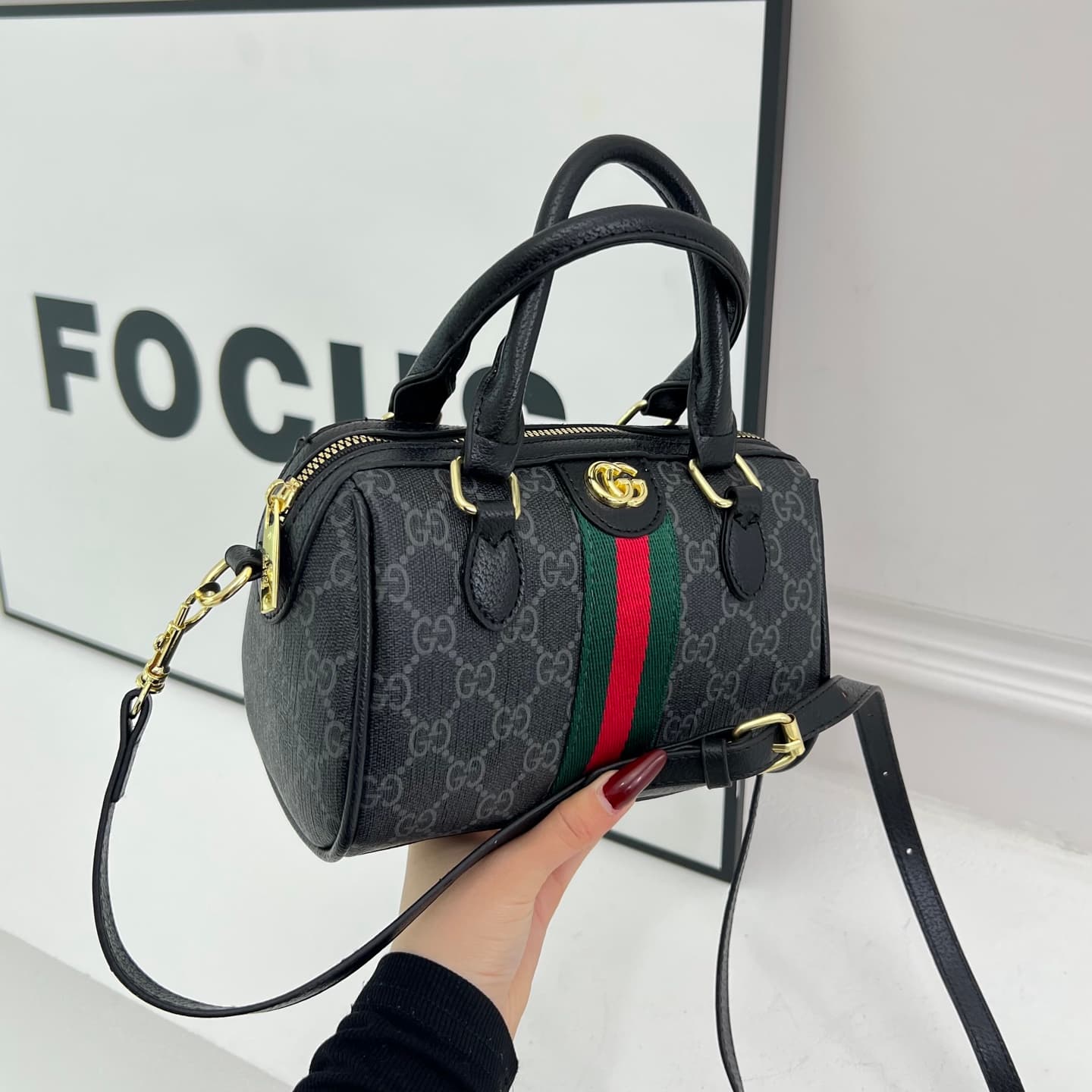 Sac à main bandoulière Gucci Ophidia Monogram New Boston Pillow Bag