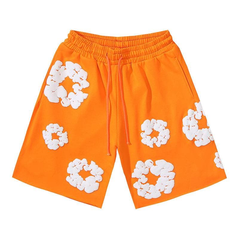Shorts pour hommes, tendance été 2025, shorts décontractés en coton imprimé mousse