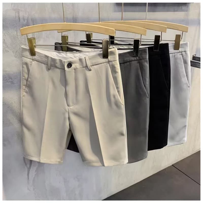 Men's Clothing 2024 New Ice Silk Pants Summer Thin Sports Shorts Men's Trendy Brand Loose Casual Suit Shorts