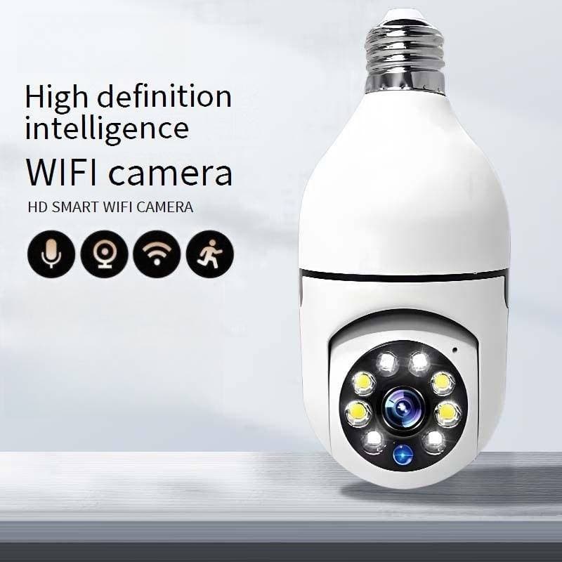 Smart Light Bulb Security Camera - 360° WiFi Indoor Surveillance With 2K HD & Night Vision (Motion Detection 2-Way Audio Cloud Storage)​