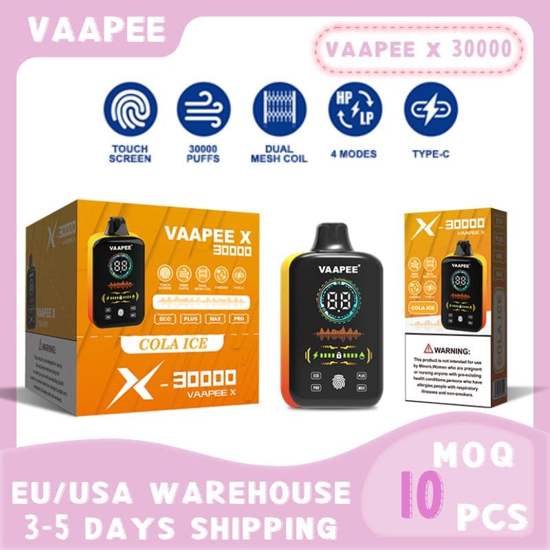 Pod jetable Vaapee X 30 000, 30 000 bouffées, saveurs de fruits, 2025