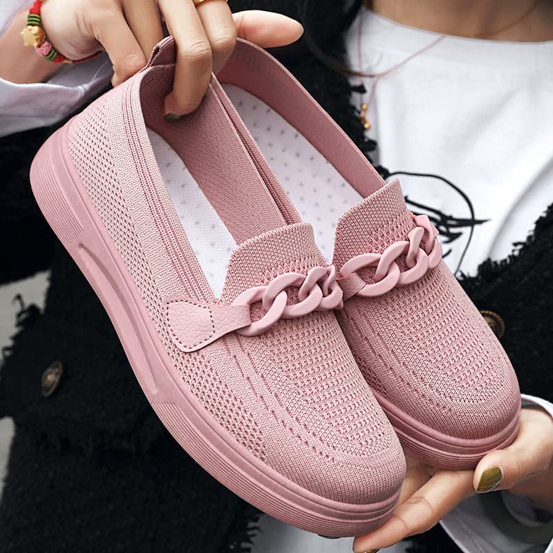 Women's shoes comfortable flying woven mother shoes one step comfortable women's shoes