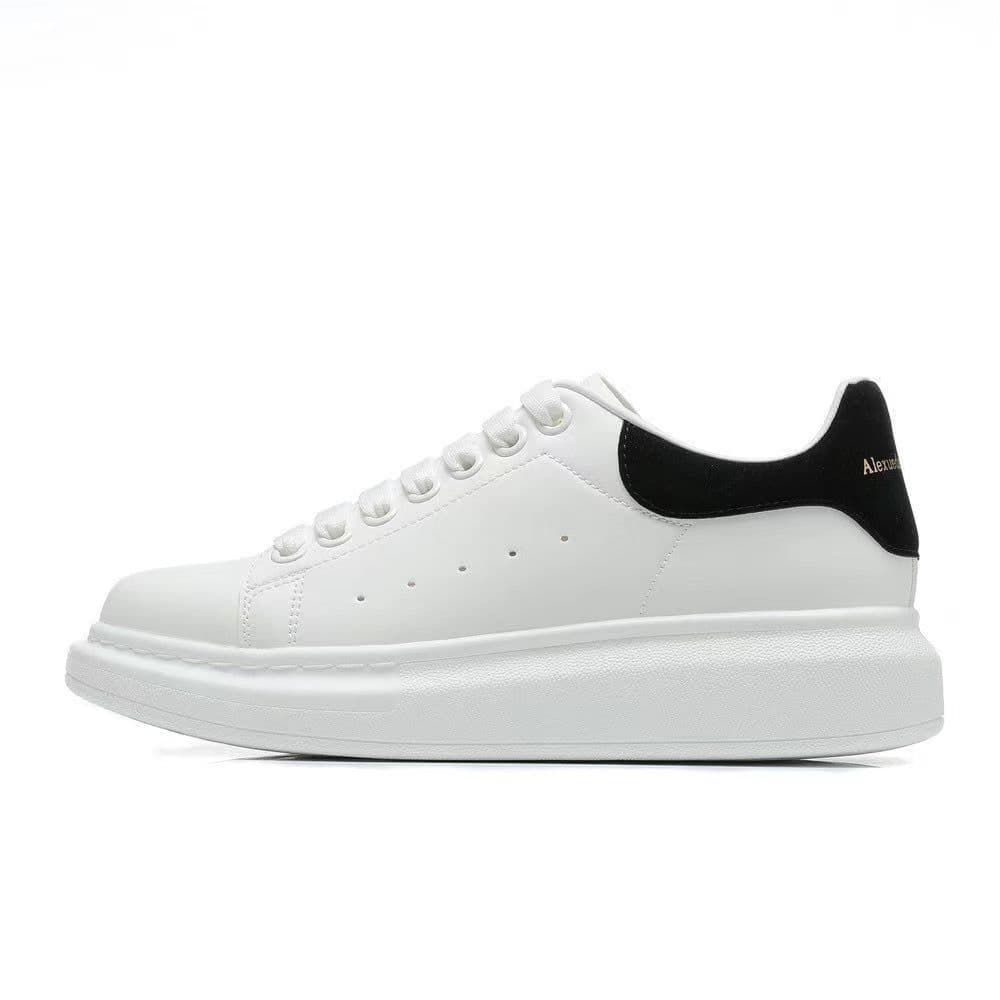 Alexander, McQueen Chaussures blanches unisexes à la mode et tendance en cuir véritable de haute qualité