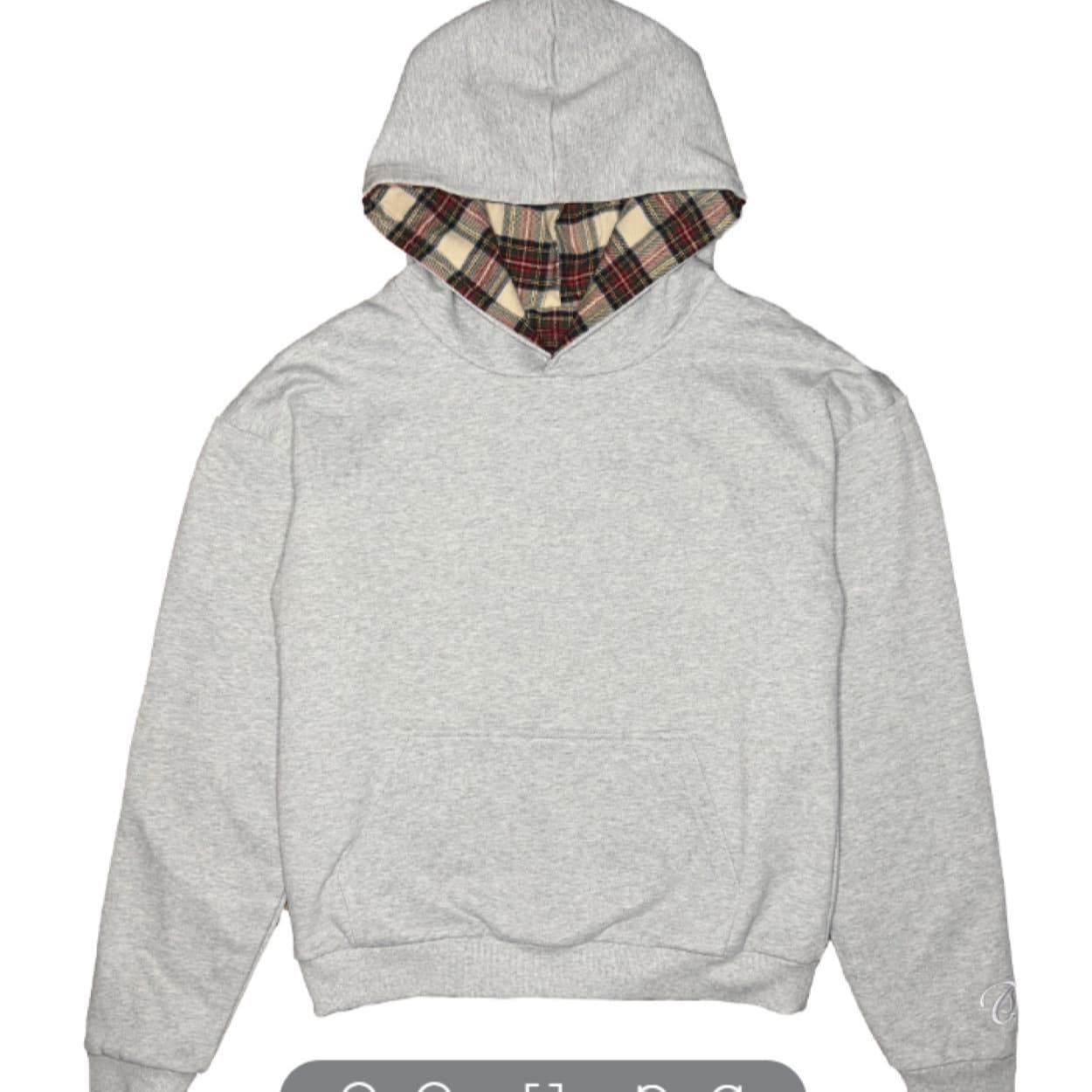 ​​"Reversible Plaid Hooded Jacket For Men & Women - Vintage Streetwear Cotton Blend Coat With Embroidery Detail"​​