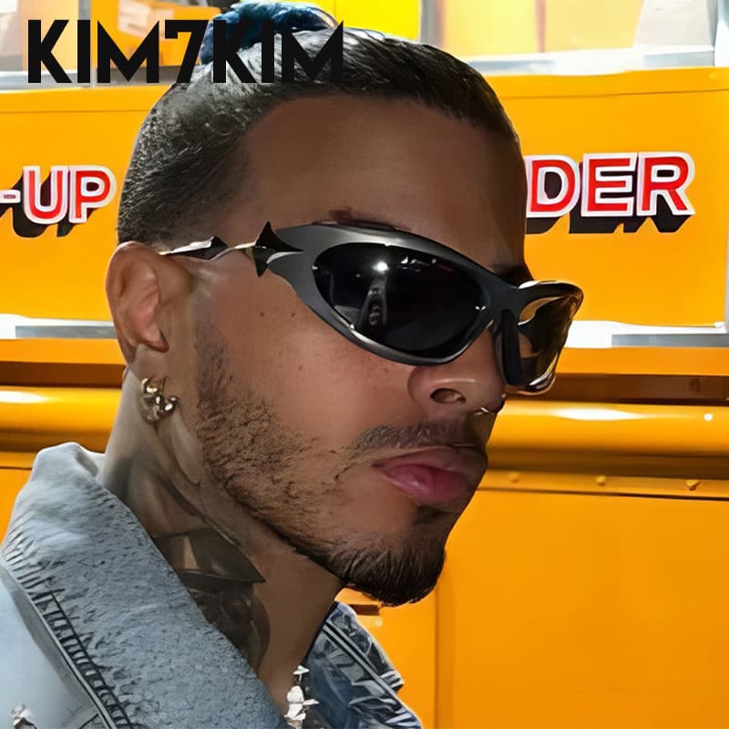 Cyberpunk Y2k Sports Sunglasses Women Punk Men Sun glasses For Female 2000's Futuristic Goggles Eyewear