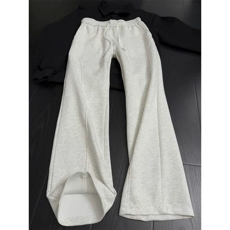 Men’s Cleanfit Cargo Pants – Straight-Leg Tapered Joggers With Adjustable Drawstring (Minimalist Grey/Black, Polyester, No-Iron)