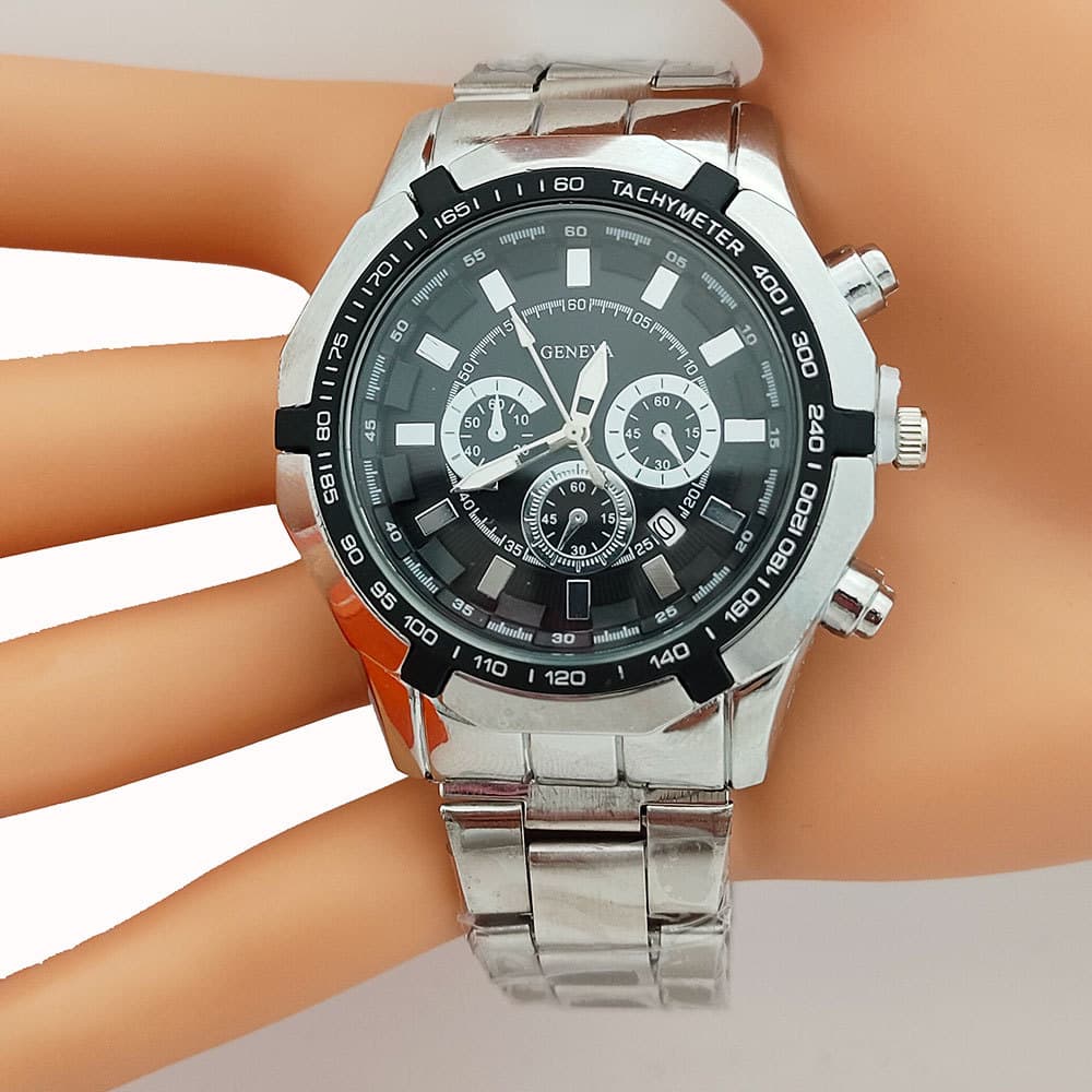 Men's Watches New Business Casual Men's Steel Watch With Three Eyes And Six Needles, Large Dial Calendar Quartz Watch,Hot Sale