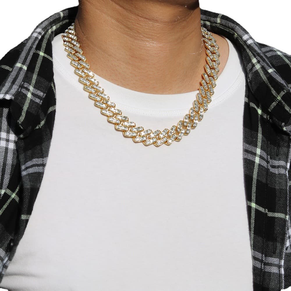 Niche design hip hop full diamond Cuban chain men 16mm hip hop hiphop accessories
