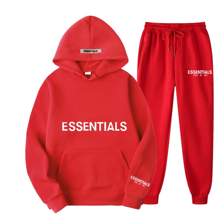 Essentials Double ligne peur de Dieu ensemble tendance poitrine Logo imprimé lettre Couple veste polaire F