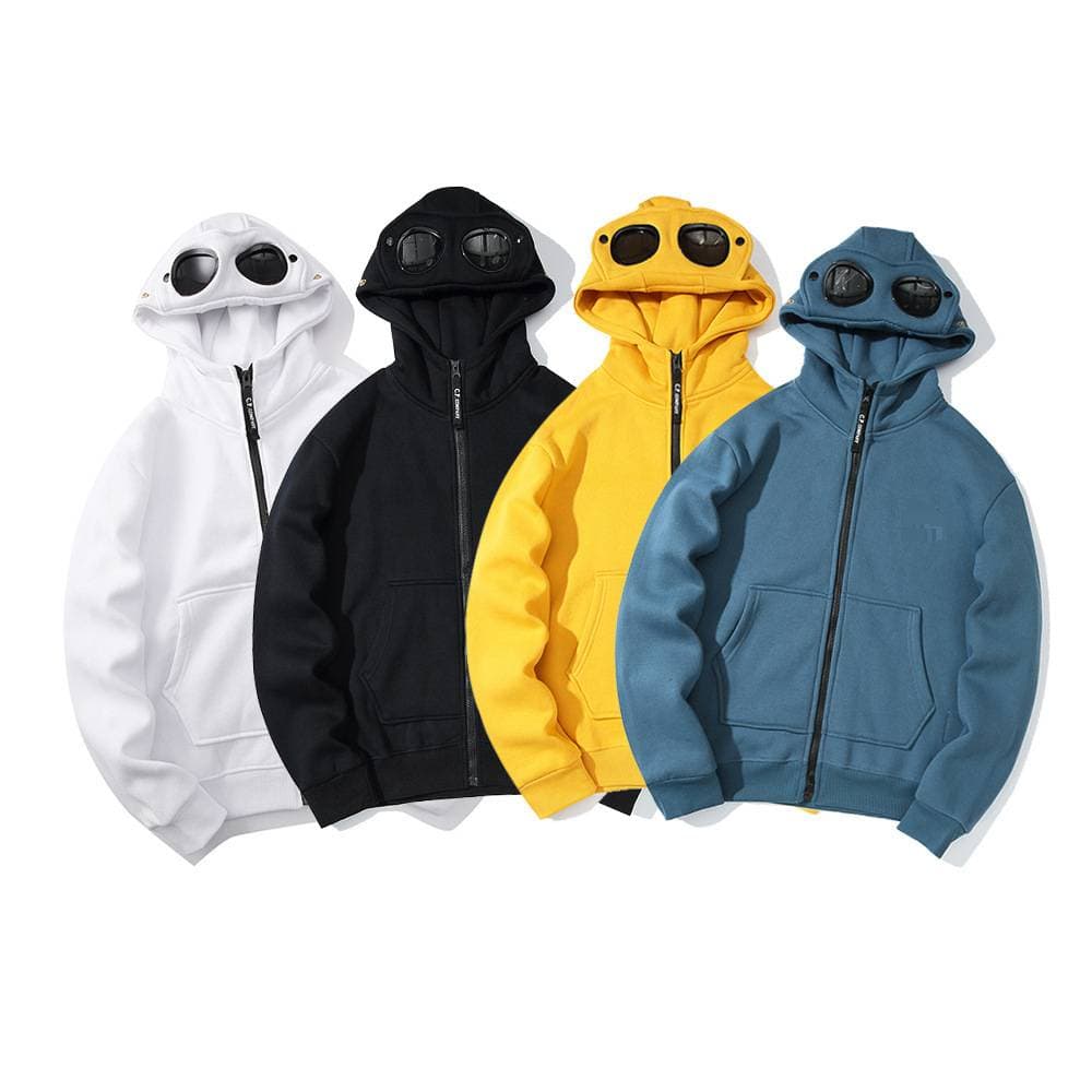 New Autumn And Winter Men's Round Lens Style Fashionable And Individual Loose Hooded Sweatshirt.