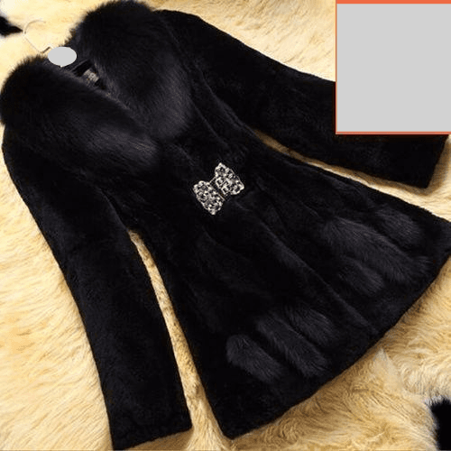 Women's Clothing Autumn and winter fur coat for women medium and long fox fur collar mink fur coat for outerwear