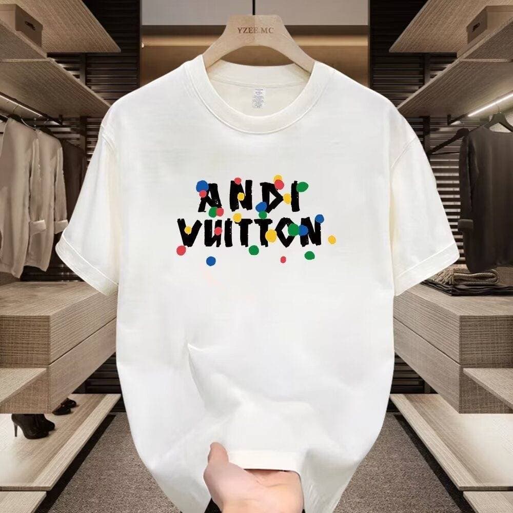 2025 Summer Loose Men And Women Pullover 100% Cotton Short Sleeve T-shirt