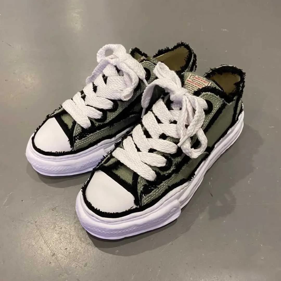 Chaussures décontractées de créateur co-marquées MMY Dissoing MDNS Maison Mihara Yasuhiro à semelles épaisses vertes Lovers Daddy Sports Casual