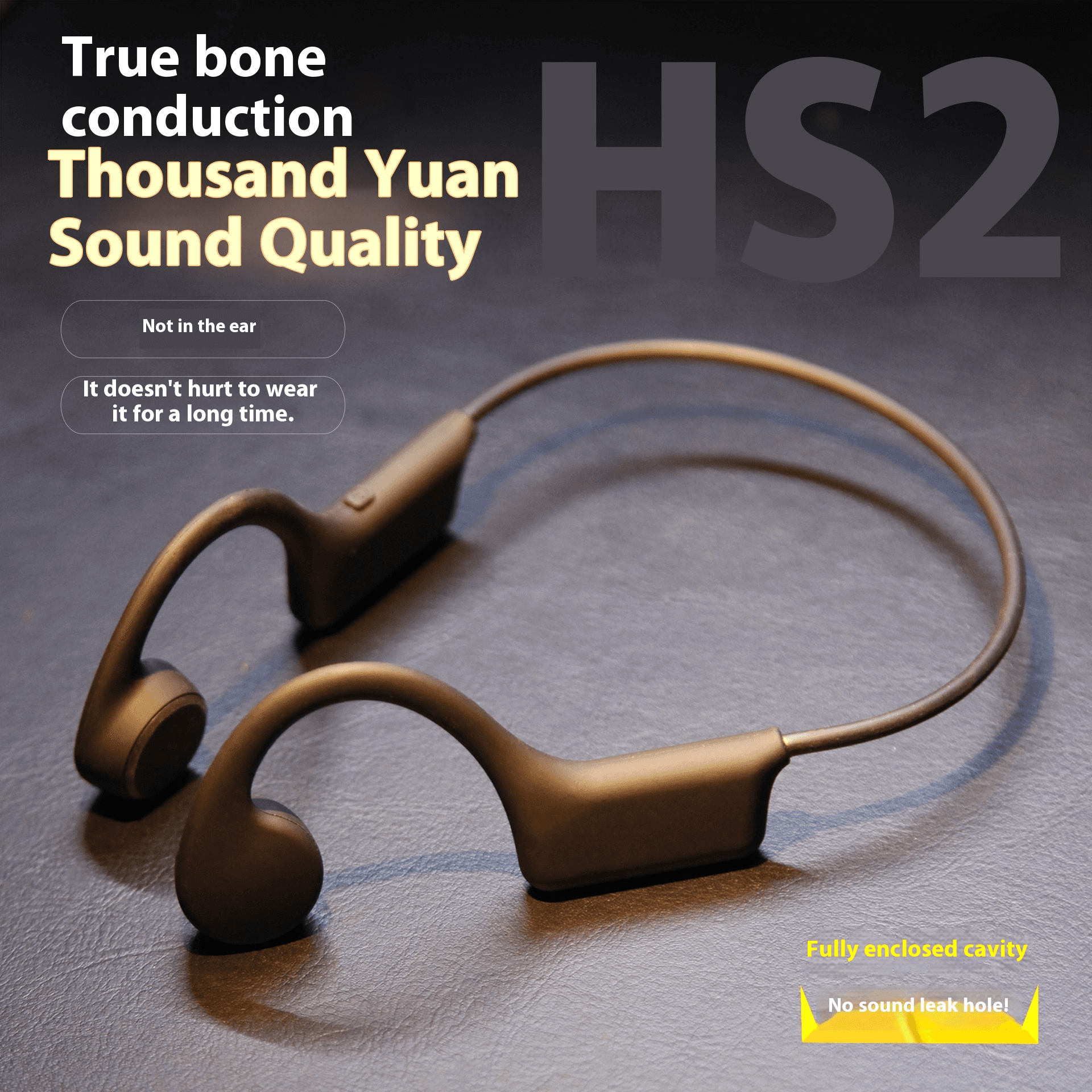 Bone Conduction Earphones Bluetooth 5.4 Wireless Sports Earphones Not In The Ear Super Long Battery Life