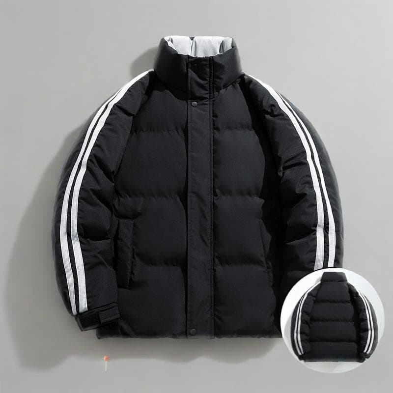 Plus-Size Winter Coat For Men – Thickened Polyester Puffer Jacket, Oversized Fit (M-6XL, Black/White/Brown/Blue)