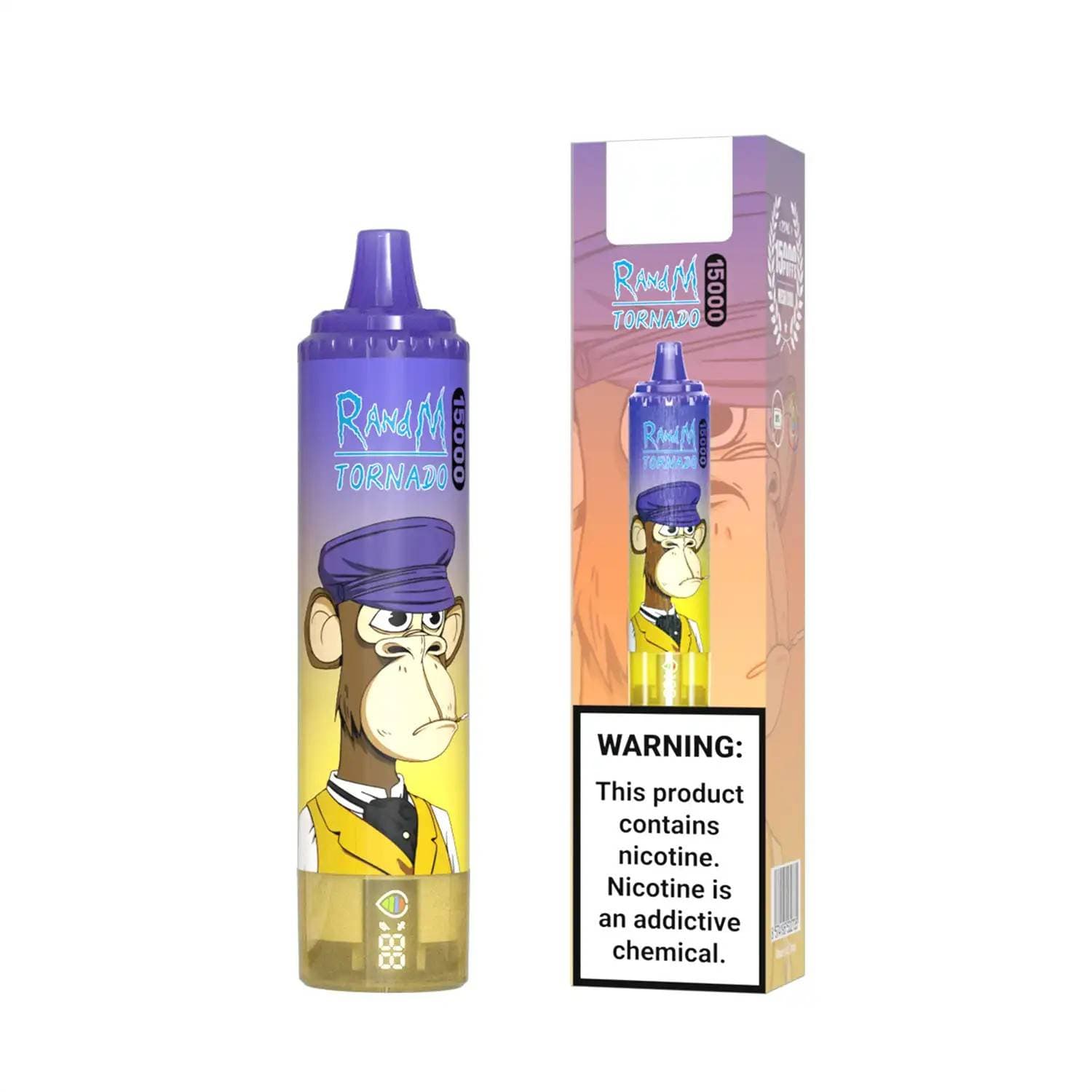 Cigarette électronique jetable 15 000 bouffées avec e-liquide 20 ml, RandM Tornado 15 000 bouffées, cigarette électronique rechargeable pour u