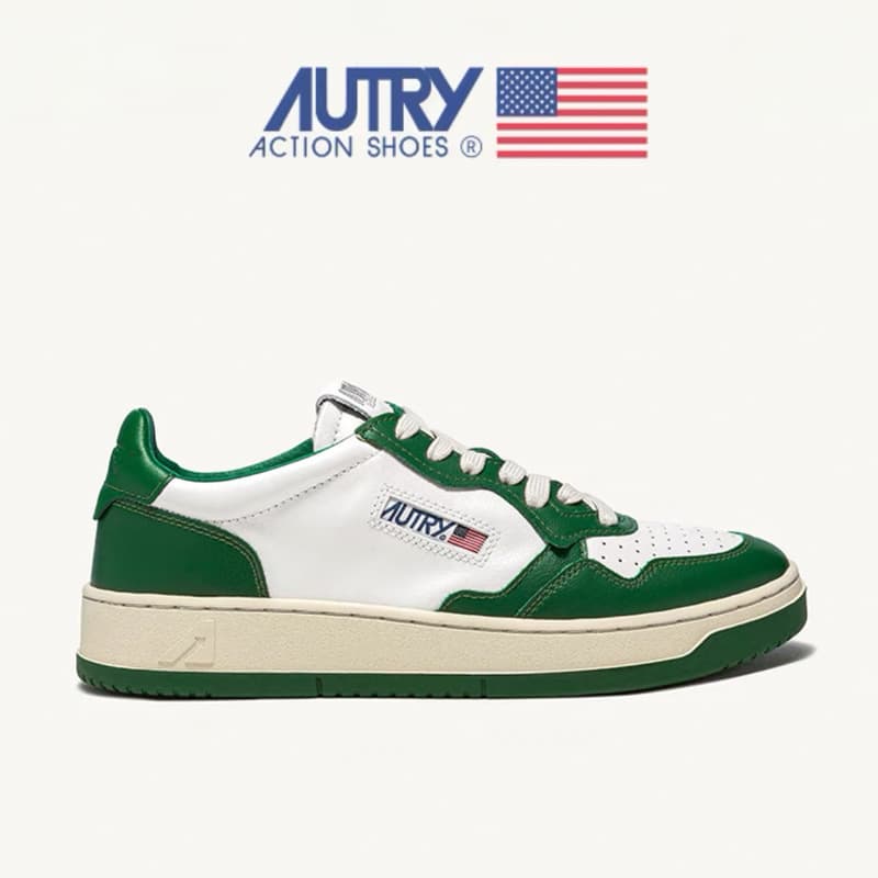 Autry ~ chaussure épissure queue blanche chaussures décontractées rétro bout rond à lacets même Style chaussures sport petites chaussures blanc